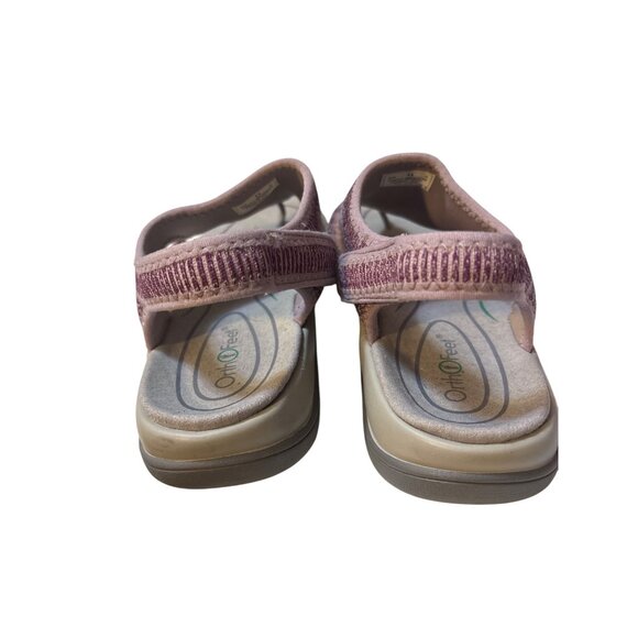 Orthofeet Womens Medium Open-Toe Knit Slingback Sandals Size 11 B Pink - Picture 4 of 7